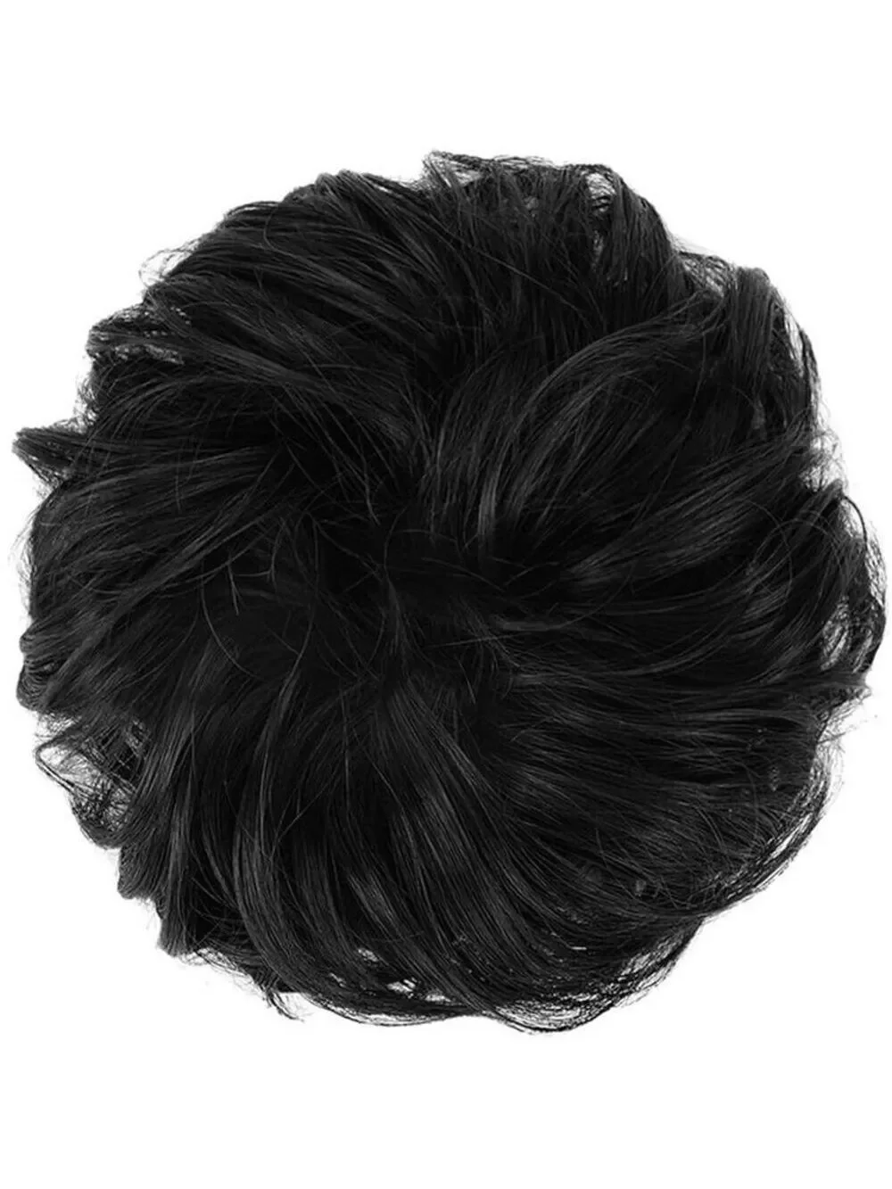 Scrunchie Messy Curly Black Hair Bun, NIB